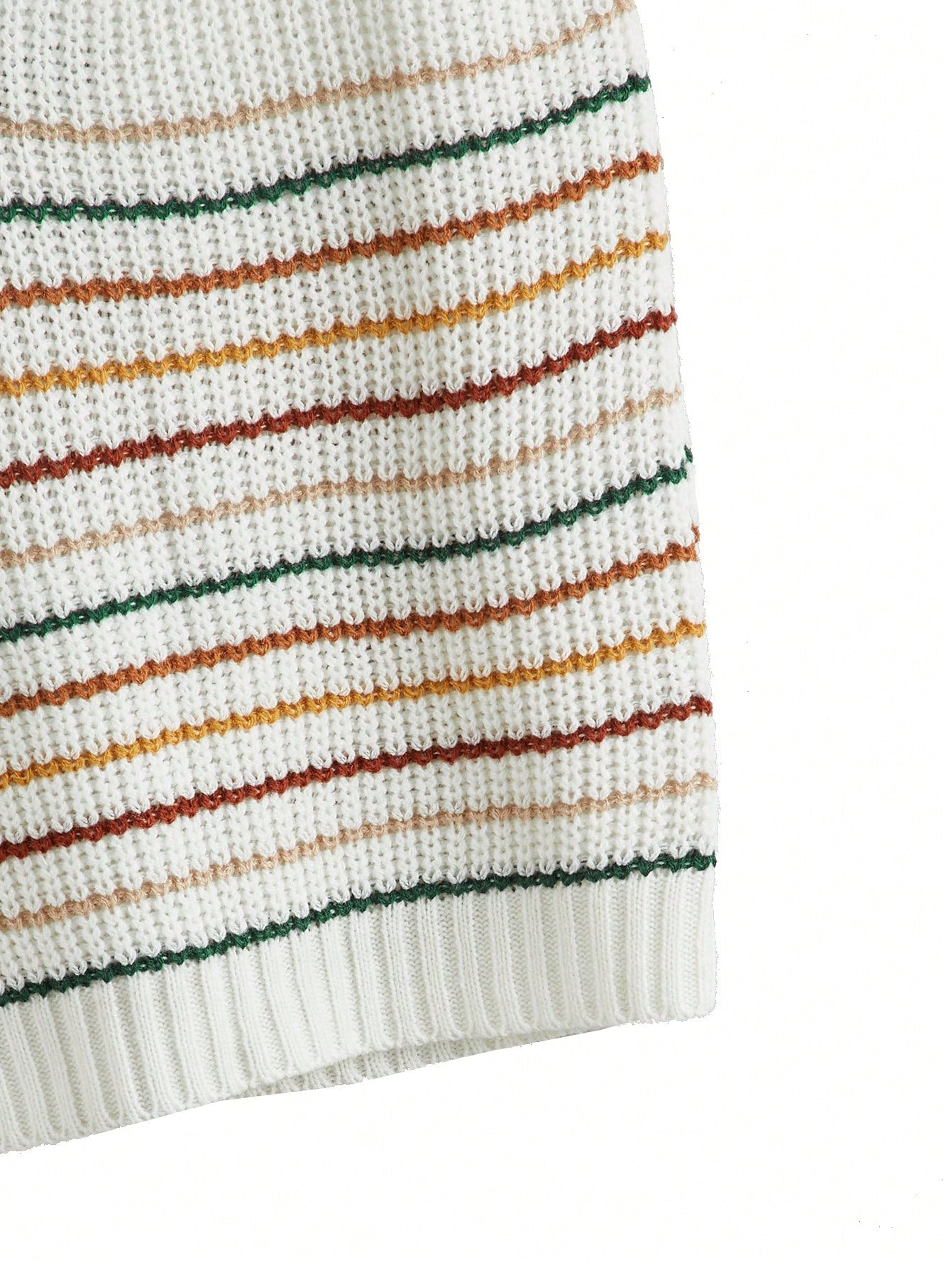 Comfortcana Striped Pattern Knit Top