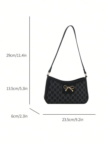 Elegant Crescent-Shaped Underarm Shoulder Bag For Women, Chic Casual Fashion, Solid Color Underarm Bag