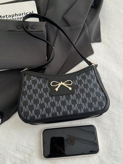 Elegant Crescent-Shaped Underarm Shoulder Bag For Women, Chic Casual Fashion, Solid Color Underarm Bag