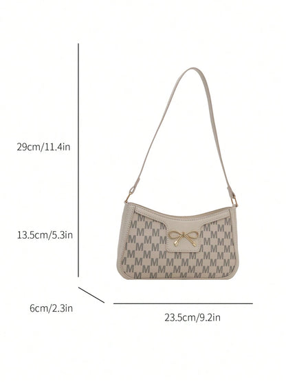 Elegant Crescent-Shaped Underarm Shoulder Bag For Women, Chic Casual Fashion, Solid Color Underarm Bag