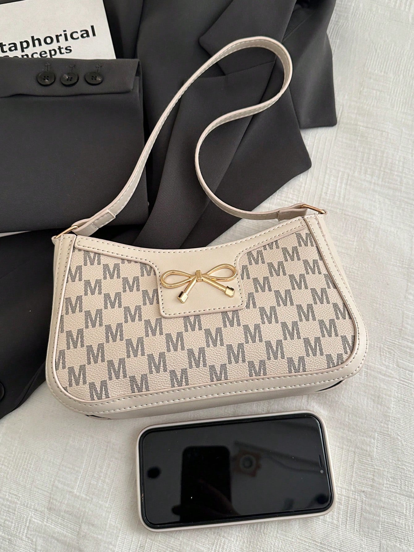 Elegant Crescent-Shaped Underarm Shoulder Bag For Women, Chic Casual Fashion, Solid Color Underarm Bag