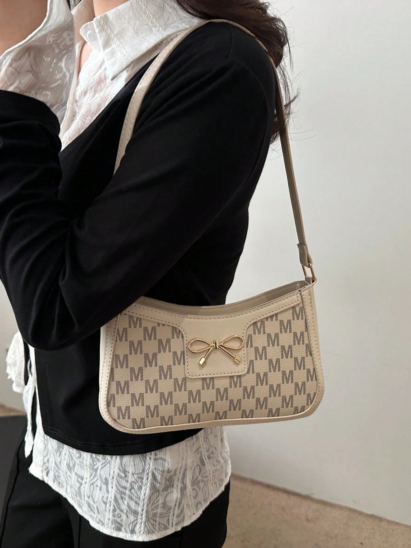 Elegant Crescent-Shaped Underarm Shoulder Bag For Women, Chic Casual Fashion, Solid Color Underarm Bag