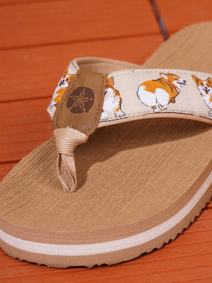 Popular Women's Fashionable Casual Thong Sandals, Lightweight And Comfortable Summer Outdoor White Flip Flops