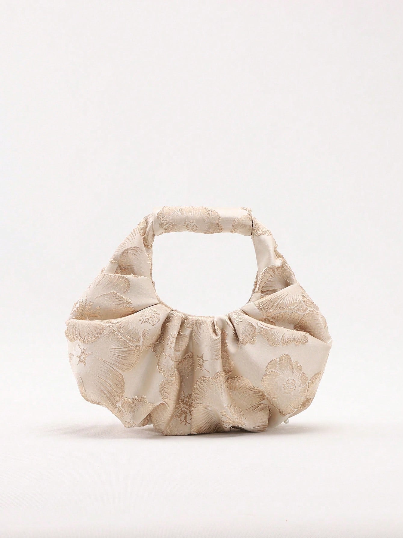 2024 Spring New Arrival Women Handbag, One Piece Of Solid Color Pearl Glossy PU Cloud Bag, Fashionable And Concise Stitching Design With Elegant Elegant For Lady, Foldable And Wrinkled Bag Style.