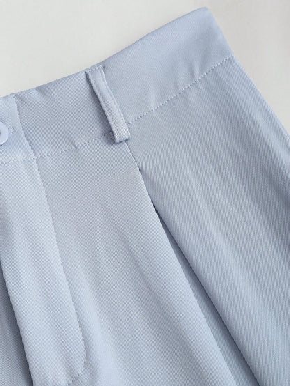 Sweetra Vintage Elegant Jacquard Pleated Wide-Leg Pants For Women, Autumn/Winter Fall Cloth For Women