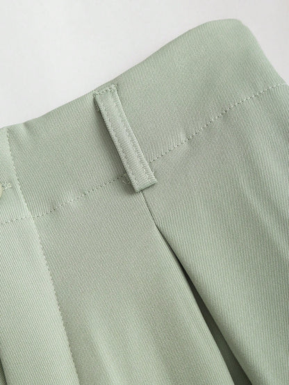 Sweetra Vintage Elegant Jacquard Pleated Wide-Leg Pants For Women, Autumn/Winter Fall Cloth For Women