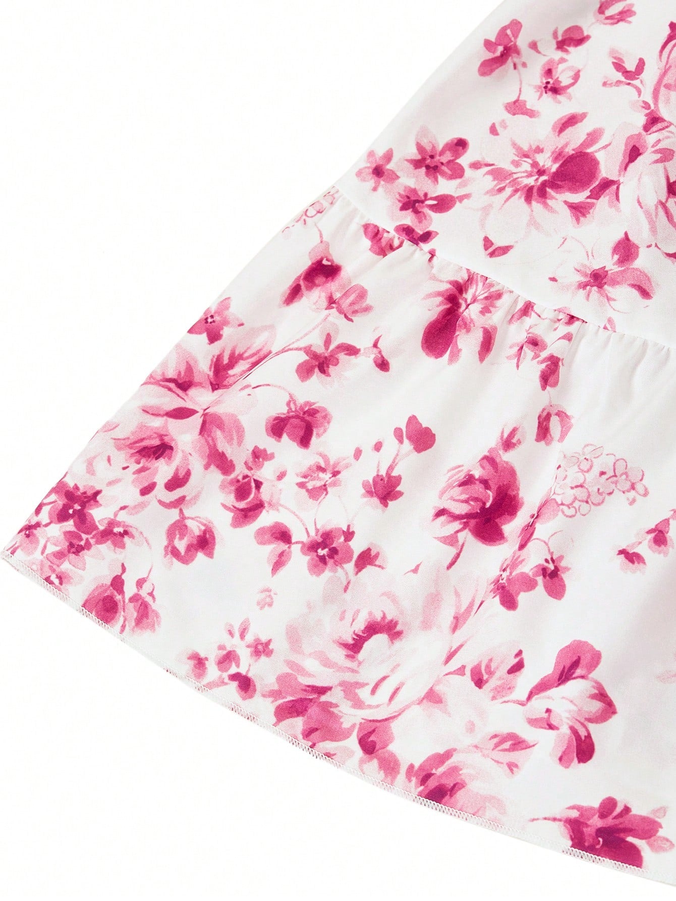 SHEIN Clasi Romantic Flower And Plant Printed Off-The-Shoulder Ruffle Strap Vacation Summer Dress Dresses Graduation,Summer Dresses For Women