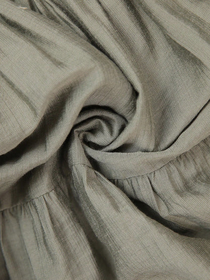 Breezaya Women's Spring/Summer Single Bamboo Knot Linen Vacation Beach Dress, Bohemian Western Shirred Shirred Bust Tiered Skirt A-Line Backless Adjustable Halter Bow Dress