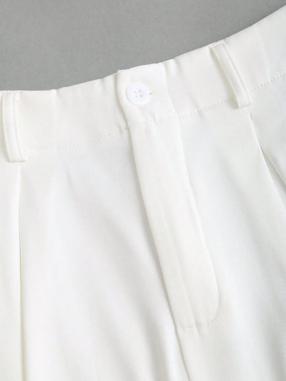 Sweetra Vintage Elegant Jacquard Pleated Wide-Leg Pants For Women, Autumn/Winter Fall Cloth For Women