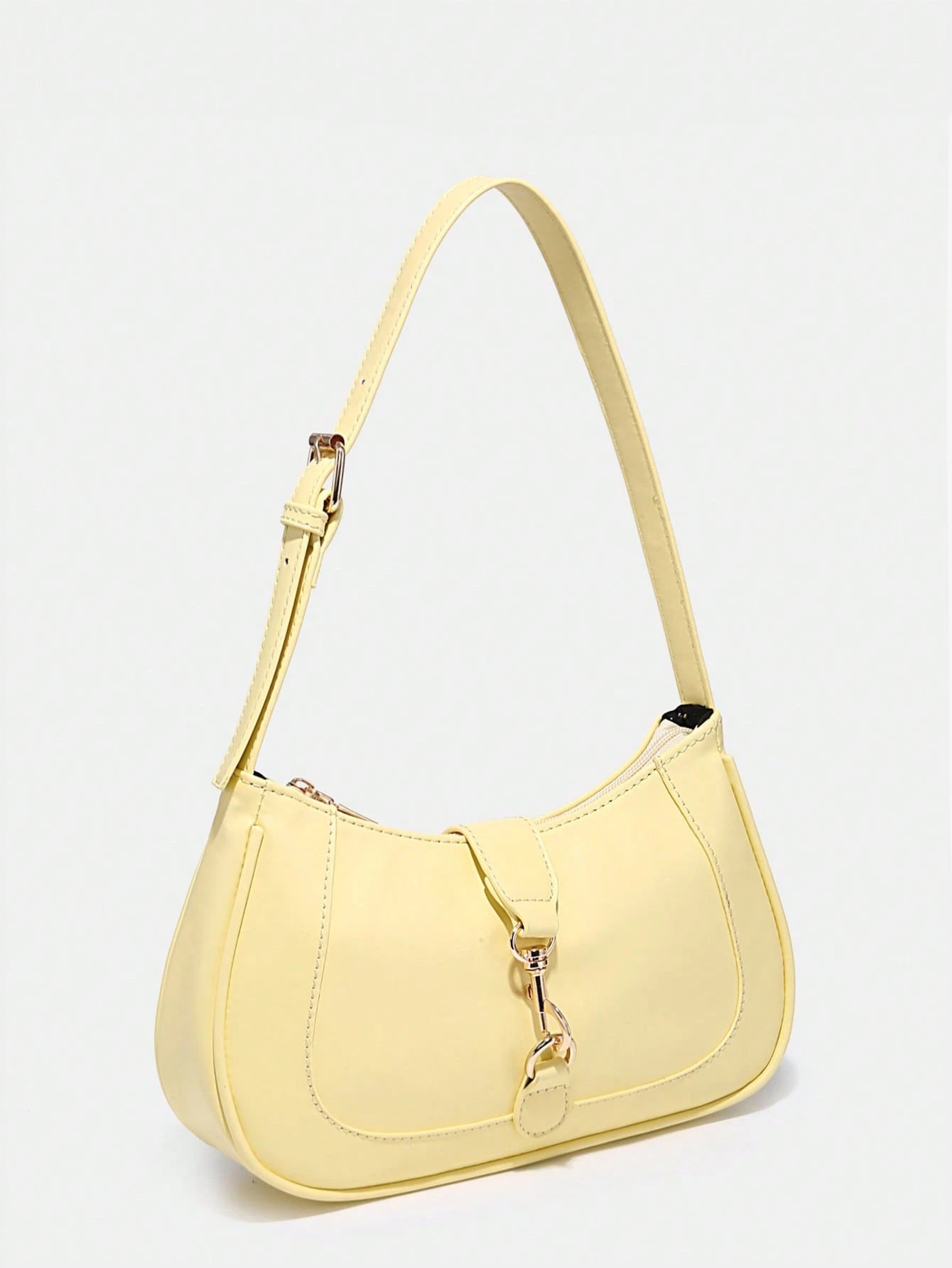 1pc Novachic Women Floral Fabric Casual Shoulder Bag, Zipper Closure, Vintage Style, Underarm Bag, Suitable For Various Occasions