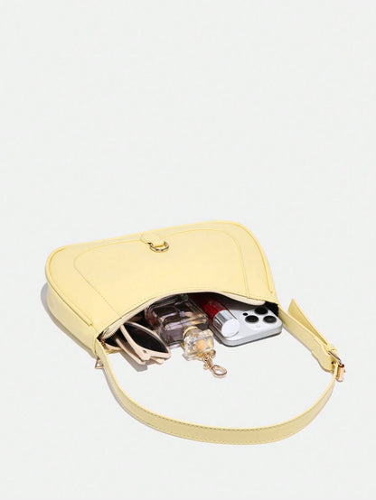 1pc Novachic Women Floral Fabric Casual Shoulder Bag, Zipper Closure, Vintage Style, Underarm Bag, Suitable For Various Occasions