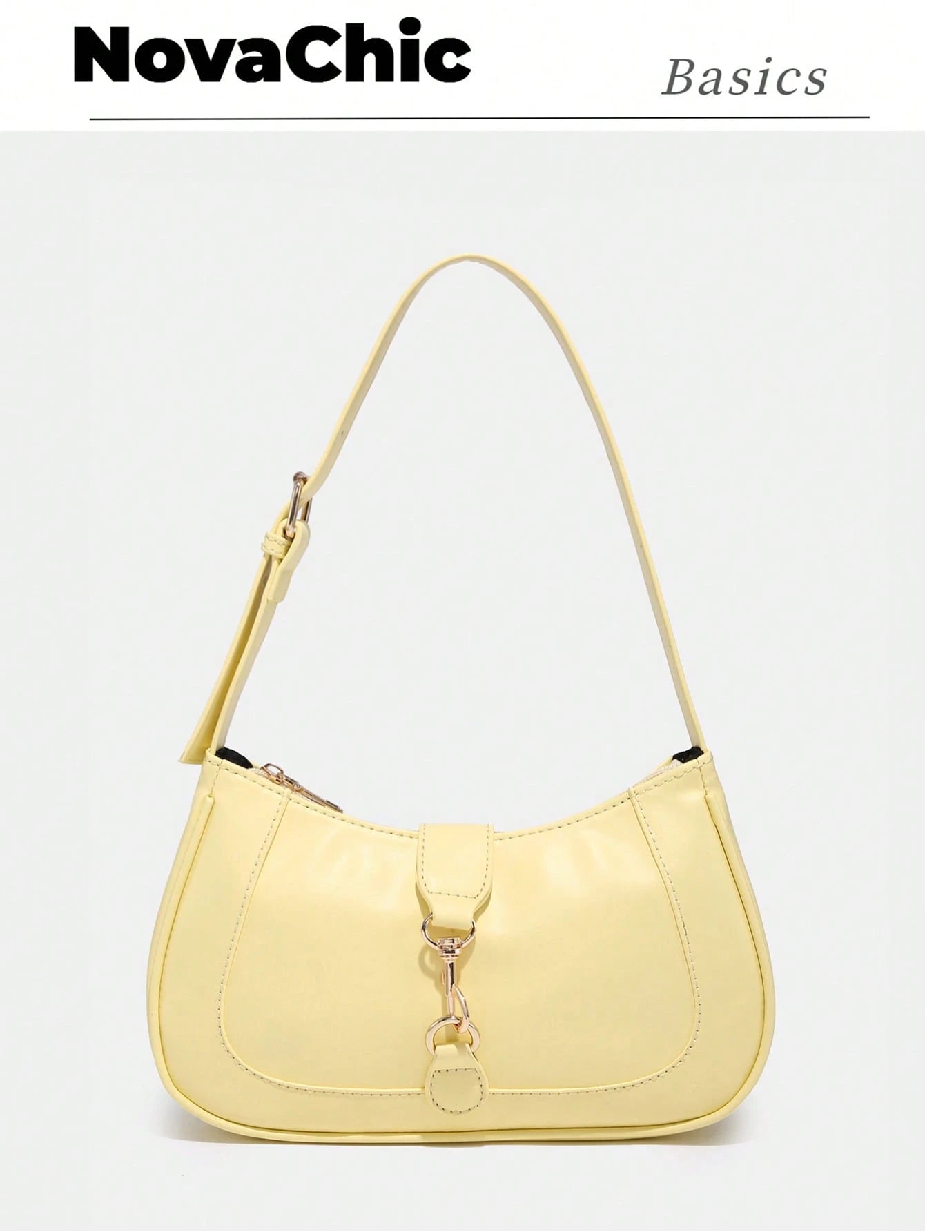 1pc Novachic Women Floral Fabric Casual Shoulder Bag, Zipper Closure, Vintage Style, Underarm Bag, Suitable For Various Occasions