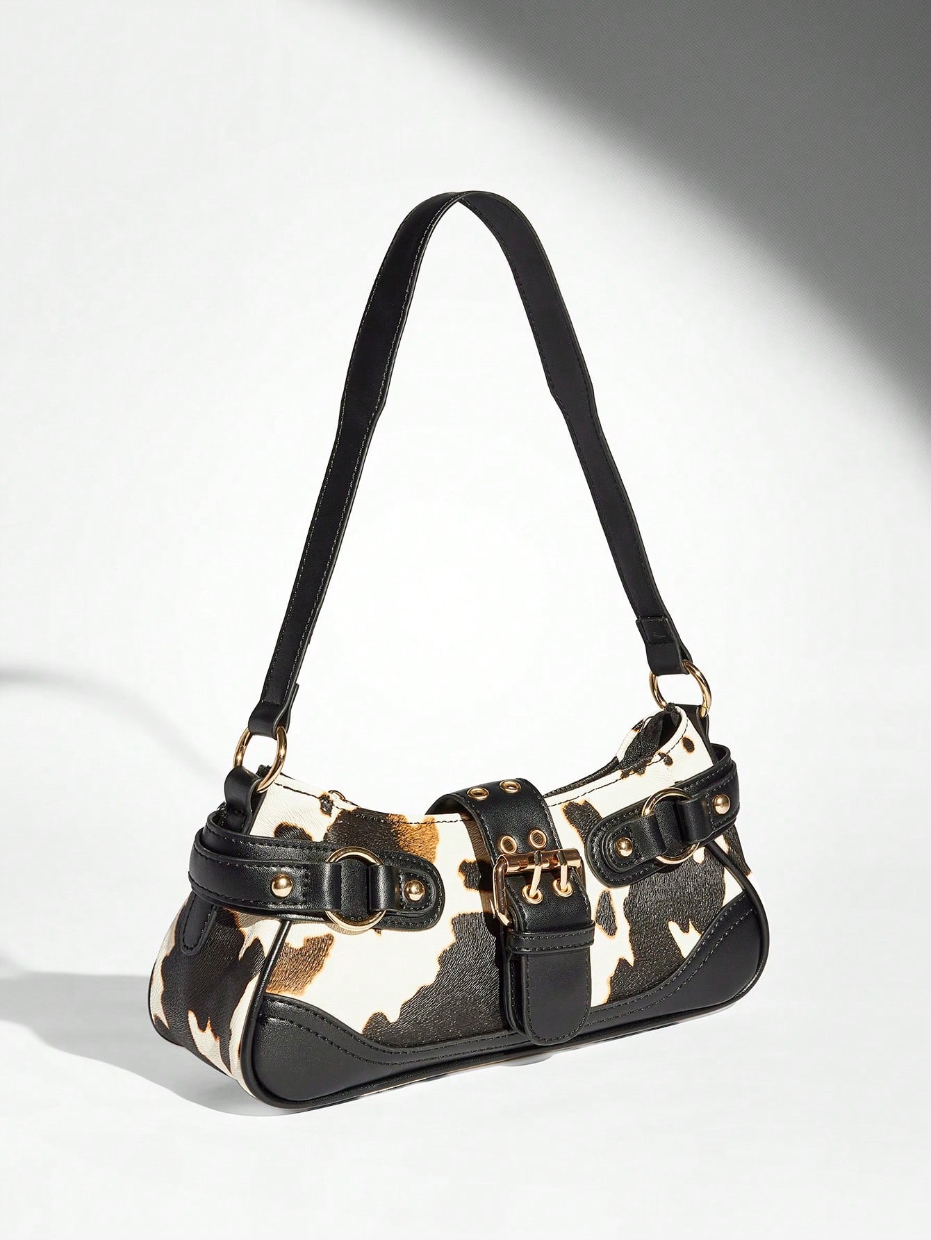 SHEIN BAE Women Street Commuter Leopard Print Patchwork PU Shoulder Bag, Leopard Print Purse For Women Leopard Comeback, Animal Print Women Bag