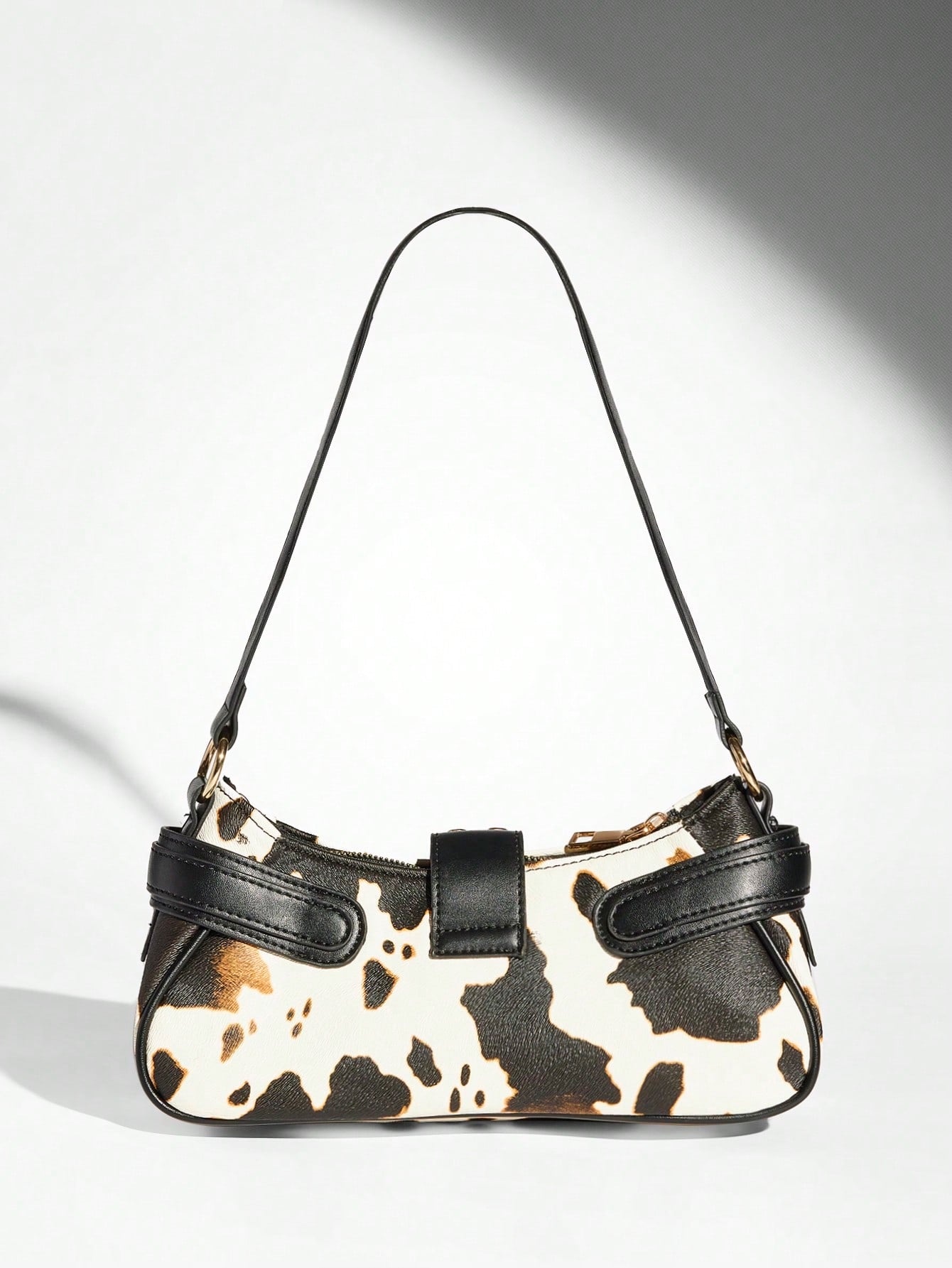 SHEIN BAE Women Street Commuter Leopard Print Patchwork PU Shoulder Bag, Leopard Print Purse For Women Leopard Comeback, Animal Print Women Bag