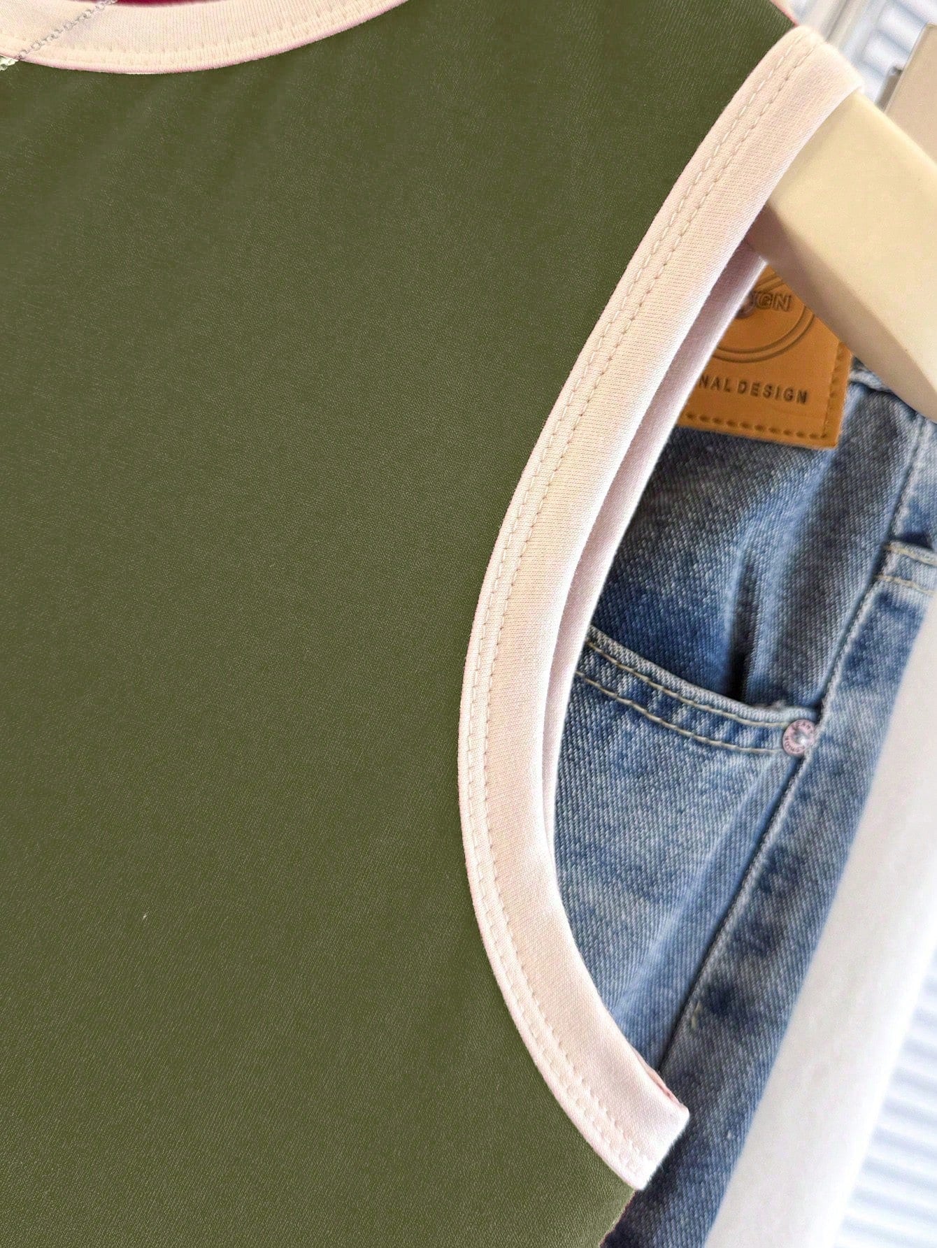 SHEIN Women's Contrast Binding Red Camisole Top