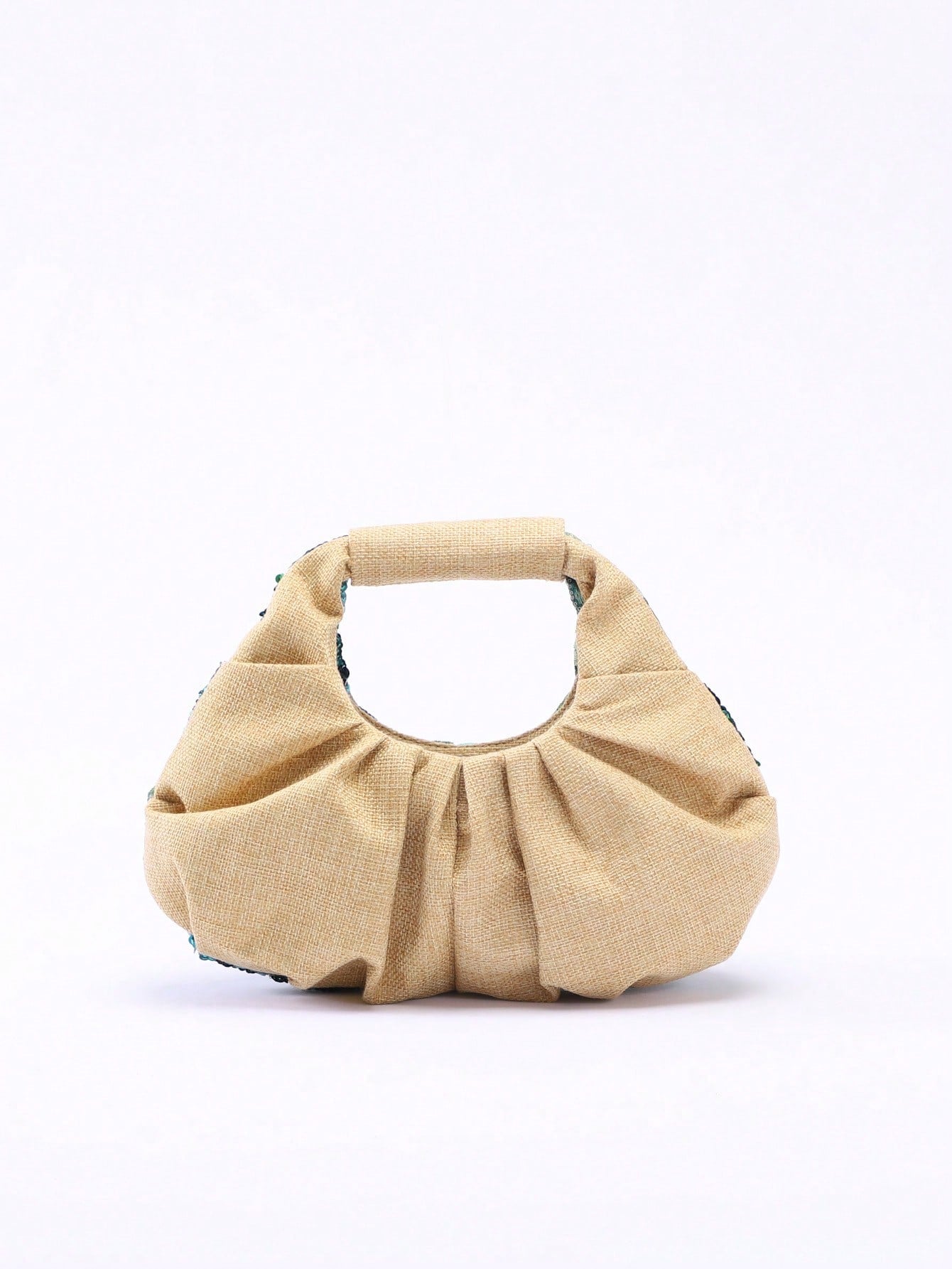 2024 Spring New Arrival Women Handbag, One Piece Of Solid Color Pearl Glossy PU Cloud Bag, Fashionable And Concise Stitching Design With Elegant Elegant For Lady, Foldable And Wrinkled Bag Style.