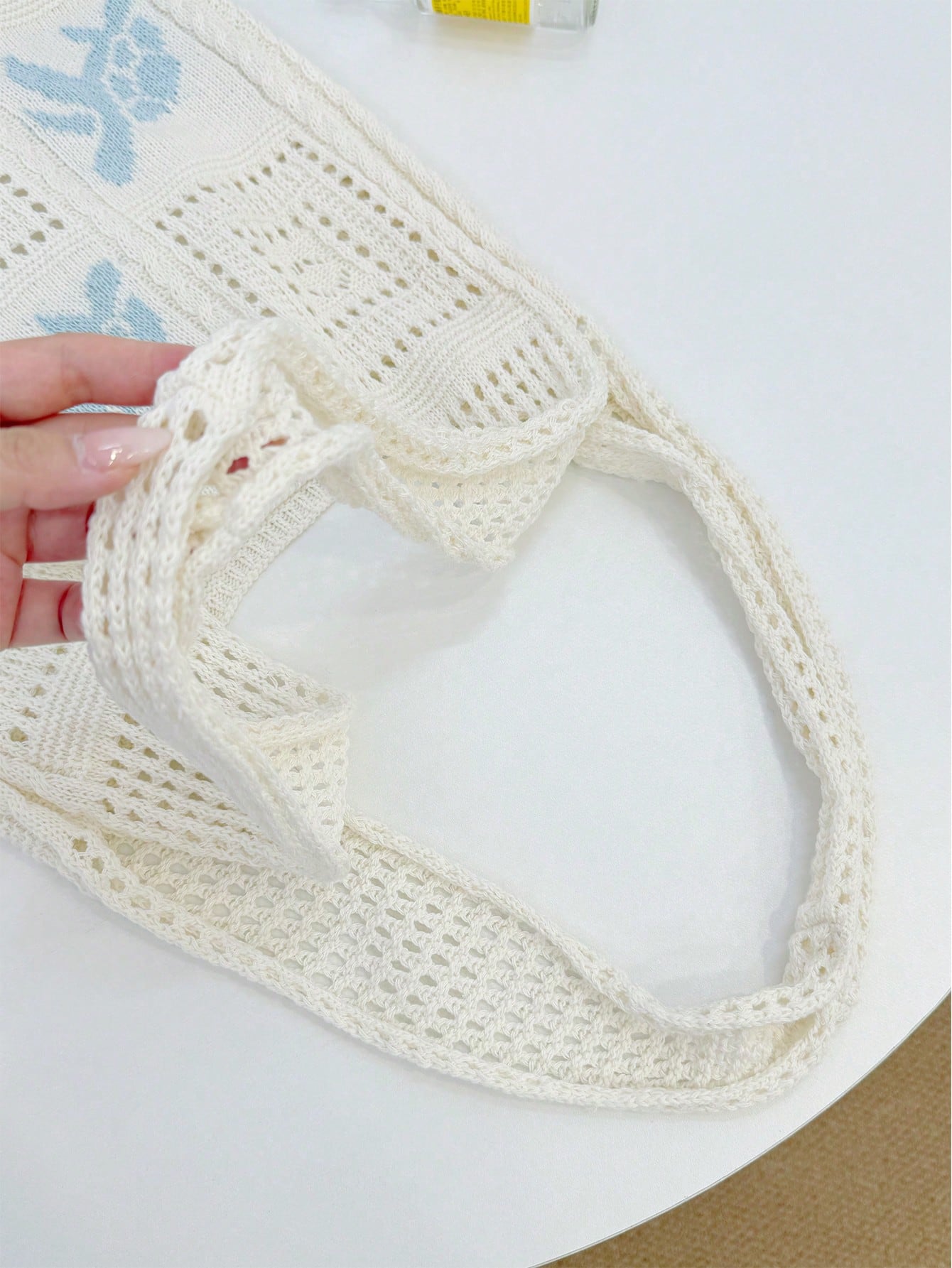 Summer New Style Lady Daily Use Lightweight Tote Bags Sea Turtle Pattern Hollowed Out Knitted Crochet Beach Shopping Bags,Summer Bag,Holiday,Vacation, Perfectly Matching With Crochet Set