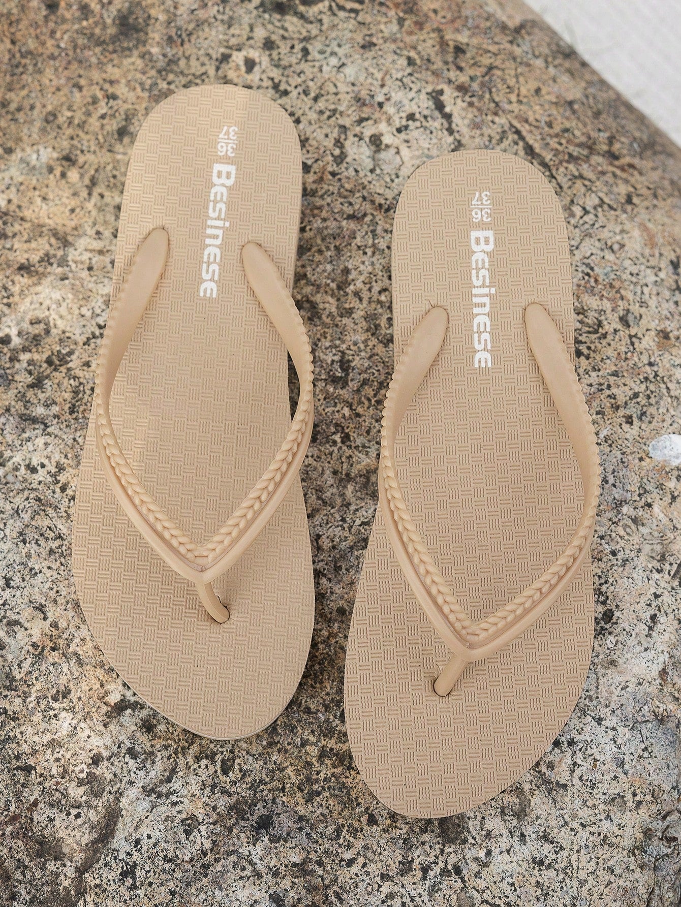 Women's Thick-bottomed Slip-resistant Flip Flops With Toe Thongs For Outdoor Activities, Swimming & Water Leisure, Waterproof Eva Material