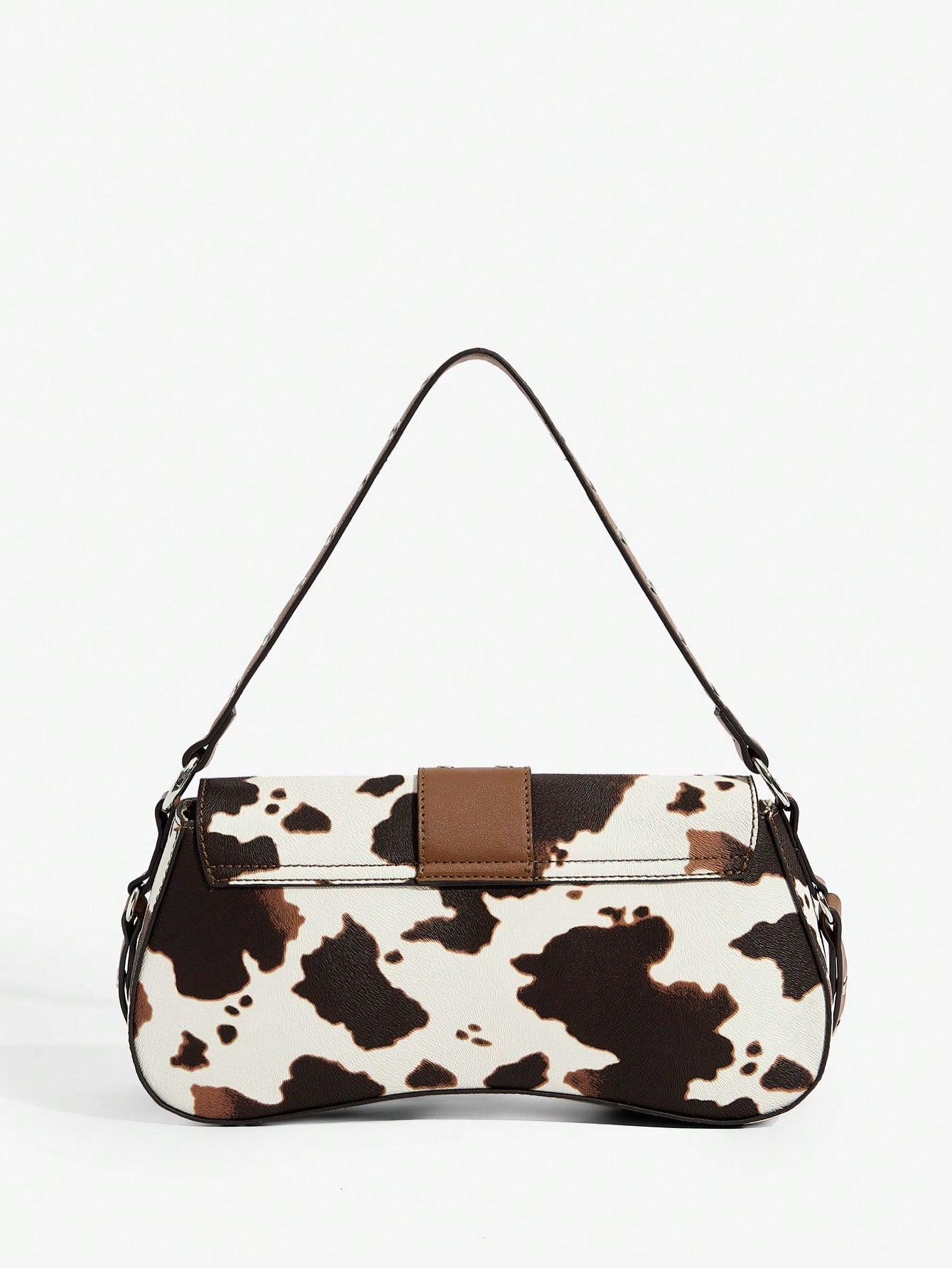 SHEIN X Lucía Bellido SHEIN SXY Fashionable Black Stud Shoulder Bag For Women, Versatile, Shopping Bag, Cool, Street Bag, Teenagers