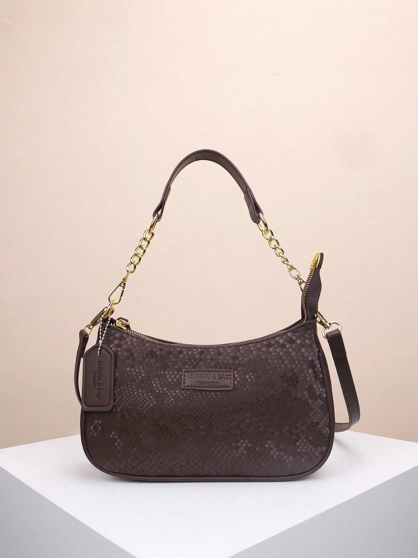 1pc Solid Color PU Leather Shoulder Bag For Women, Versatile Crossbody Bag For Commuting, Adjustable Shoulder Strap