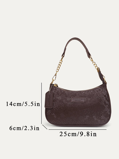 1pc Solid Color PU Leather Shoulder Bag For Women, Versatile Crossbody Bag For Commuting, Adjustable Shoulder Strap