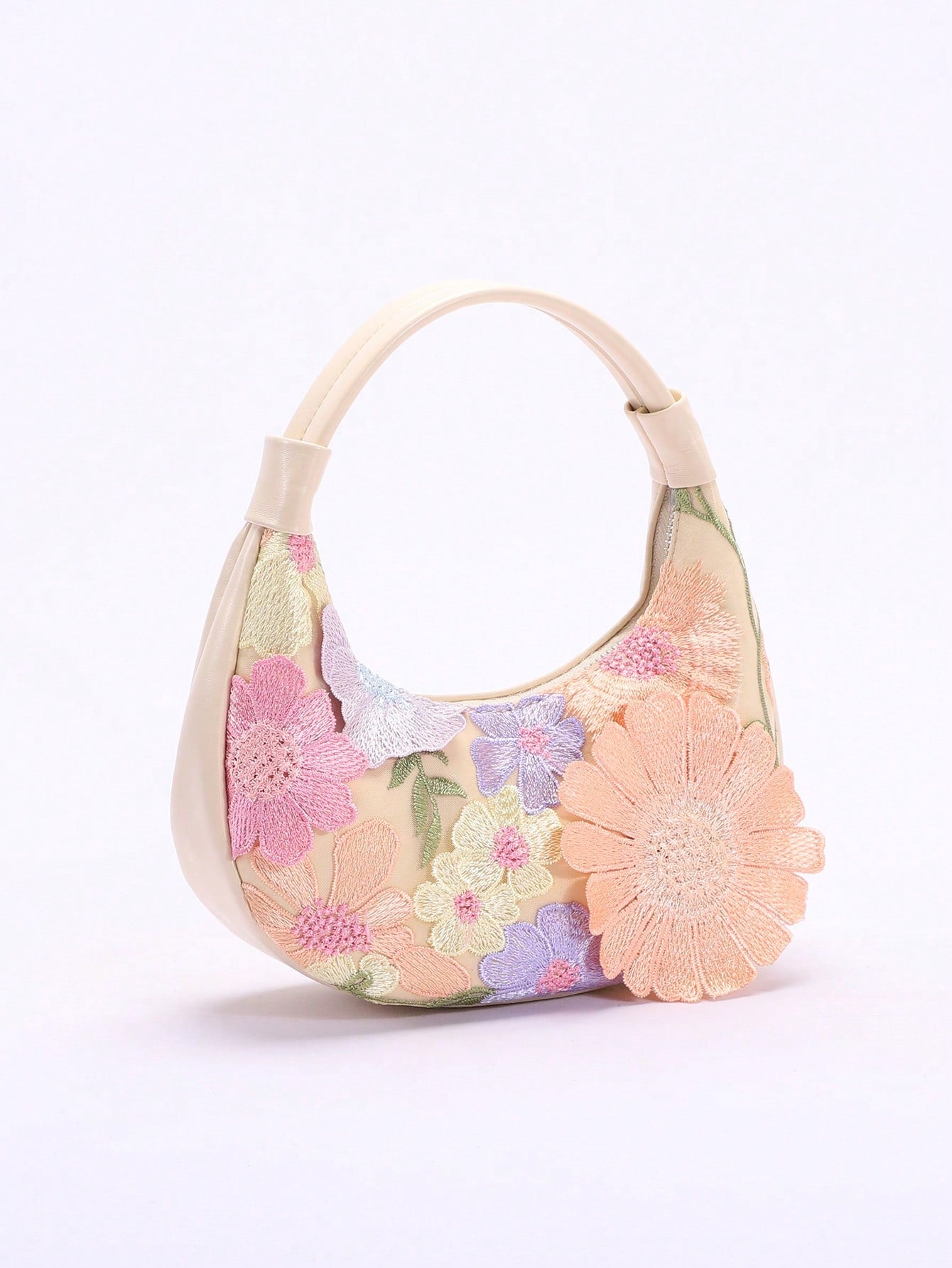 2024 Spring New Arrival Women Handbag, One Piece Of Solid Color Pearl Glossy PU Cloud Bag, Fashionable And Concise Stitching Design With Elegant Elegant For Lady, Foldable And Wrinkled Bag Style.