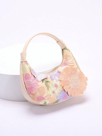 2024 Spring New Arrival Women Handbag, One Piece Of Solid Color Pearl Glossy PU Cloud Bag, Fashionable And Concise Stitching Design With Elegant Elegant For Lady, Foldable And Wrinkled Bag Style.