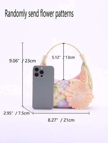 2024 Spring New Arrival Women Handbag, One Piece Of Solid Color Pearl Glossy PU Cloud Bag, Fashionable And Concise Stitching Design With Elegant Elegant For Lady, Foldable And Wrinkled Bag Style.