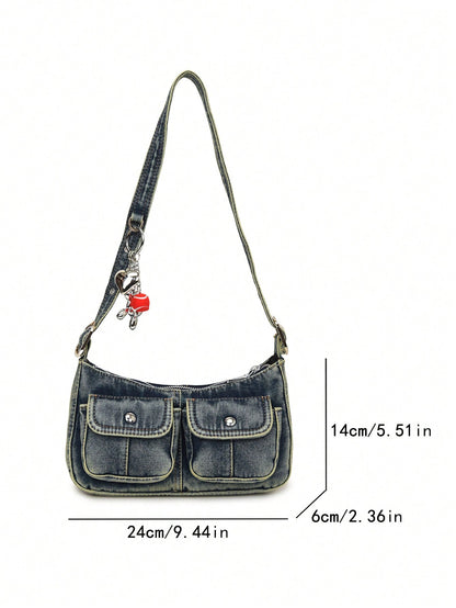 Fashionable Retro Women's Shoulder Bag, Versatile High Quality Underarm Bag, Niche Stylish Handbag