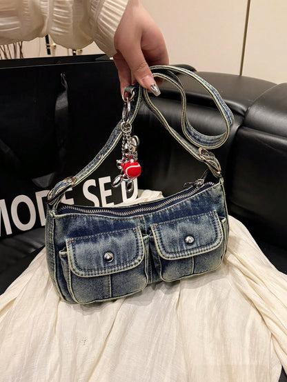 Fashionable Retro Women's Shoulder Bag, Versatile High Quality Underarm Bag, Niche Stylish Handbag