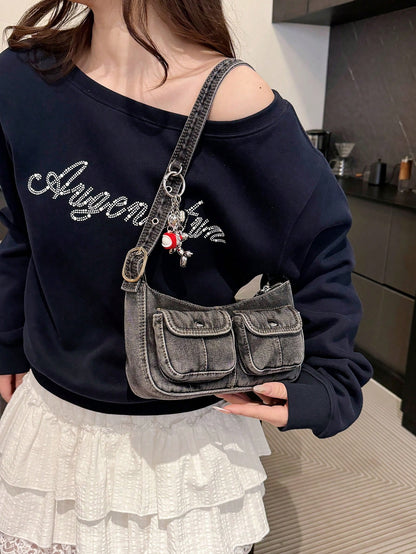 Fashionable Retro Women's Shoulder Bag, Versatile High Quality Underarm Bag, Niche Stylish Handbag