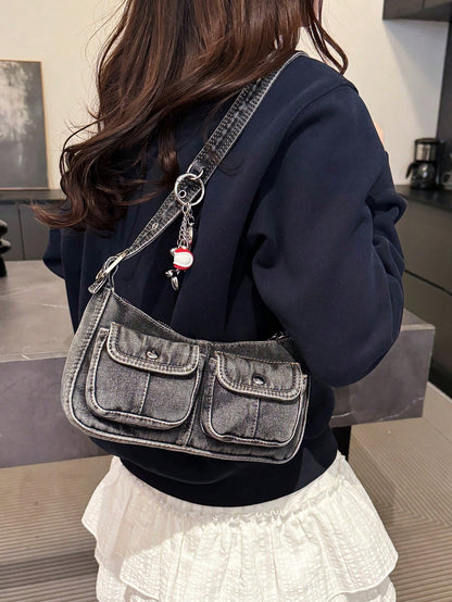 Fashionable Retro Women's Shoulder Bag, Versatile High Quality Underarm Bag, Niche Stylish Handbag