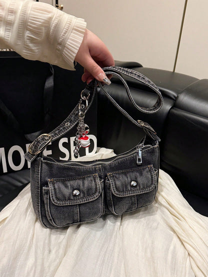 Fashionable Retro Women's Shoulder Bag, Versatile High Quality Underarm Bag, Niche Stylish Handbag