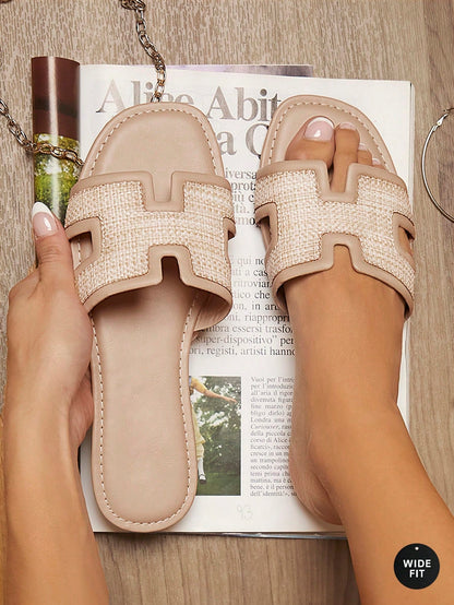 SHUZIA Women Woven Bohemian Style Flat Sandals, Perfect For Vacation And Travel Summer Shoes Spring Shoes Spring Break Easter Mother's Day Present