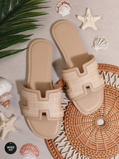 SHUZIA Women Woven Bohemian Style Flat Sandals, Perfect For Vacation And Travel Summer Shoes Spring Shoes Spring Break Easter Mother's Day Present