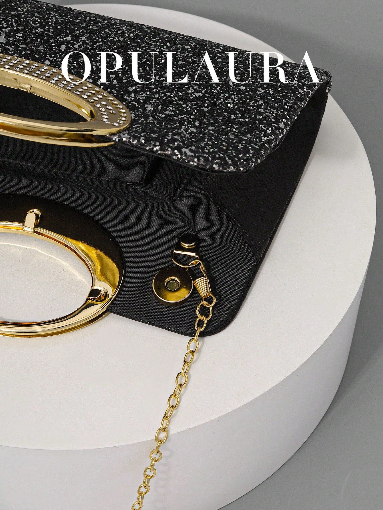 OpulAura Women's Fashion Sparkling Crystal Rhinestone Evening Clutch Bag, Glitzy Luxury Diamond Studded Formal Dress Purse, Suitable For Gala, Party, Birthday, Wedding, As Birthday Gift