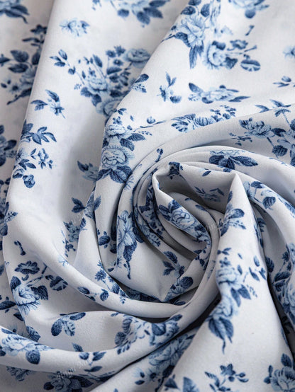 Women's Ditsy Floral Open Back Split Front Dress