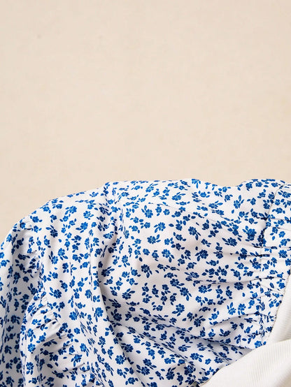 SHEIN Frenchy Summer Vacation Ladies' Floral Pattern Sleeveless A Line Waist-Cinching Dress