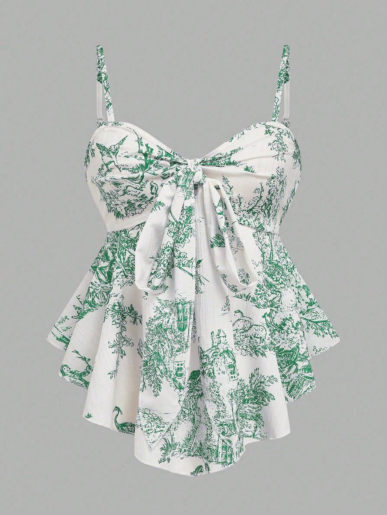 GlowEve Women's Textured Print Fitted Camisole, Elegant For Vacation, Commute, And Daily Wear