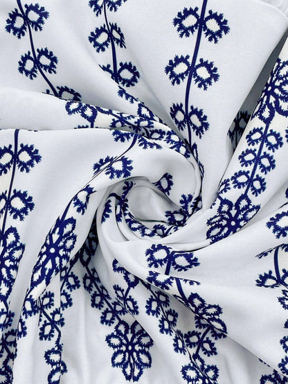 EMERY ROSE Women's Floral Print Cutout V-Neck Ruffled Hem Long Sleeve Mini Dress,Summer Dresses For Women