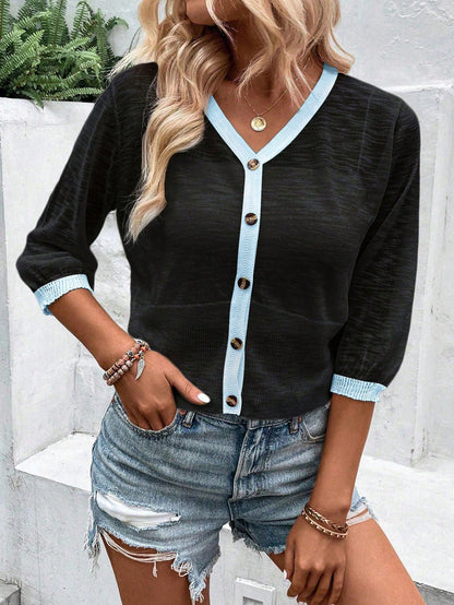 EMERY ROSE Breathable Sheer Short Sleeve Cardigan In Solid Color For Casual Or Beach Vacation