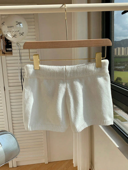 Comfortcana Women Casual Skinny Knit Pants, Versatile, Small Logo Embroidered