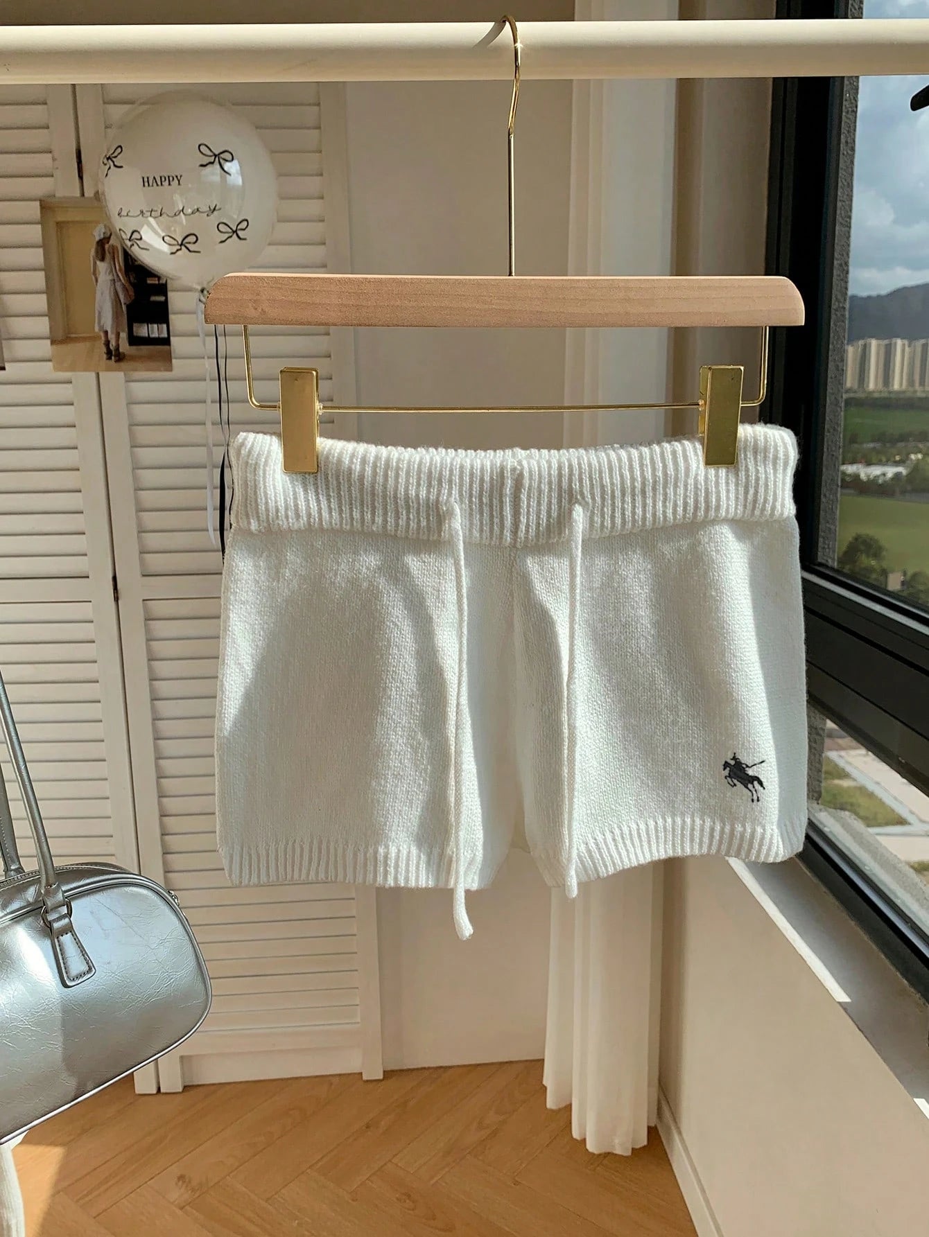 Comfortcana Women Casual Skinny Knit Pants, Versatile, Small Logo Embroidered