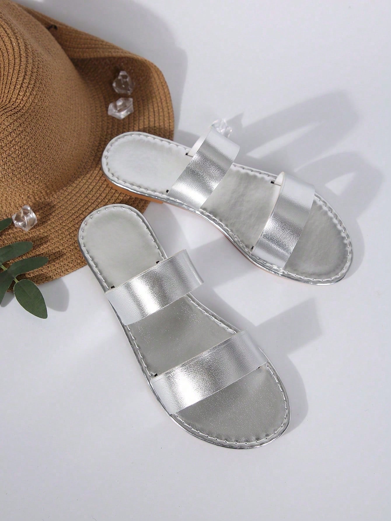 Women's Flat Fashion Casual Gold Beach Indoor Outdoor Party Leather Sandals