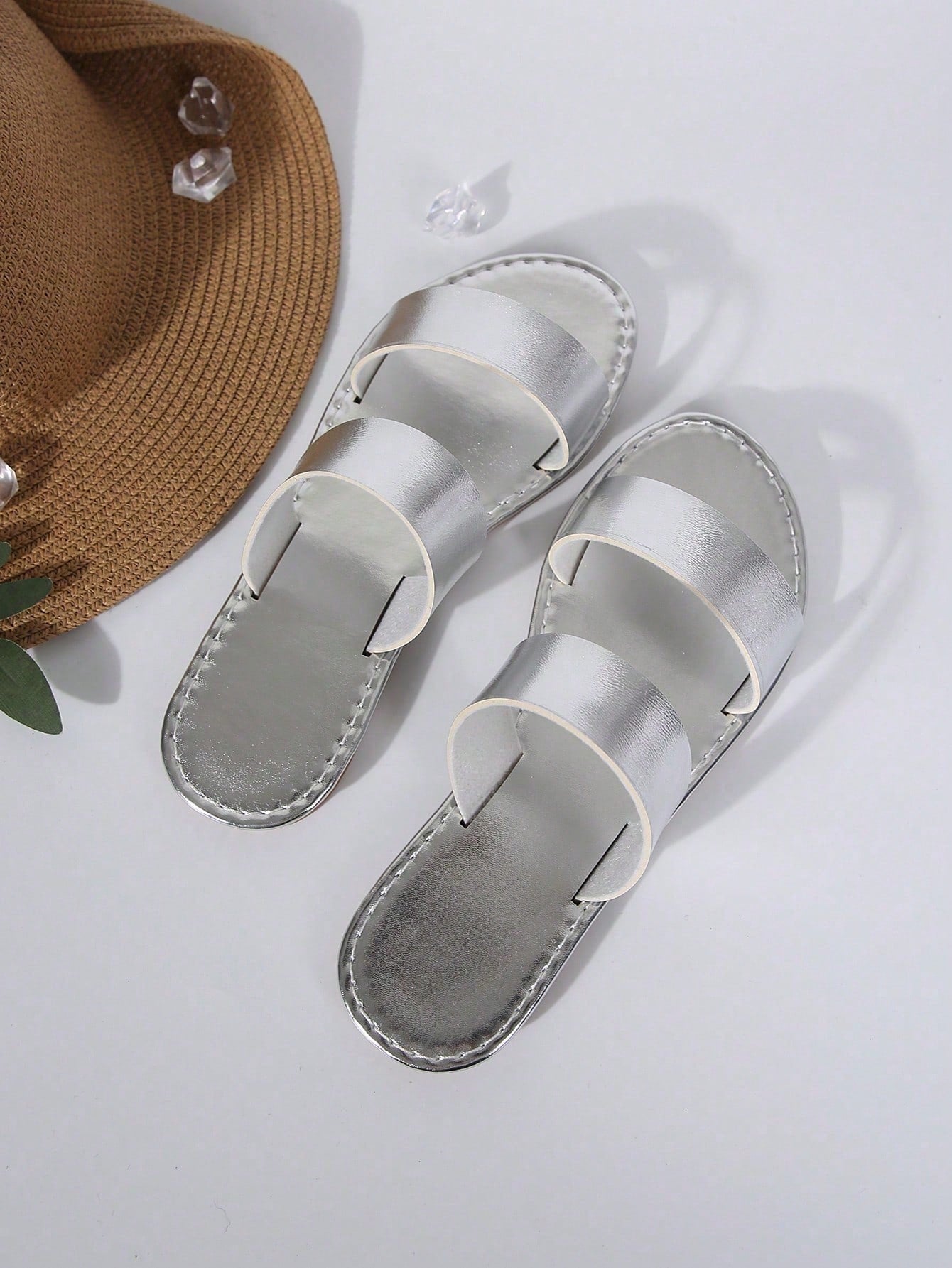 Women's Flat Fashion Casual Gold Beach Indoor Outdoor Party Leather Sandals
