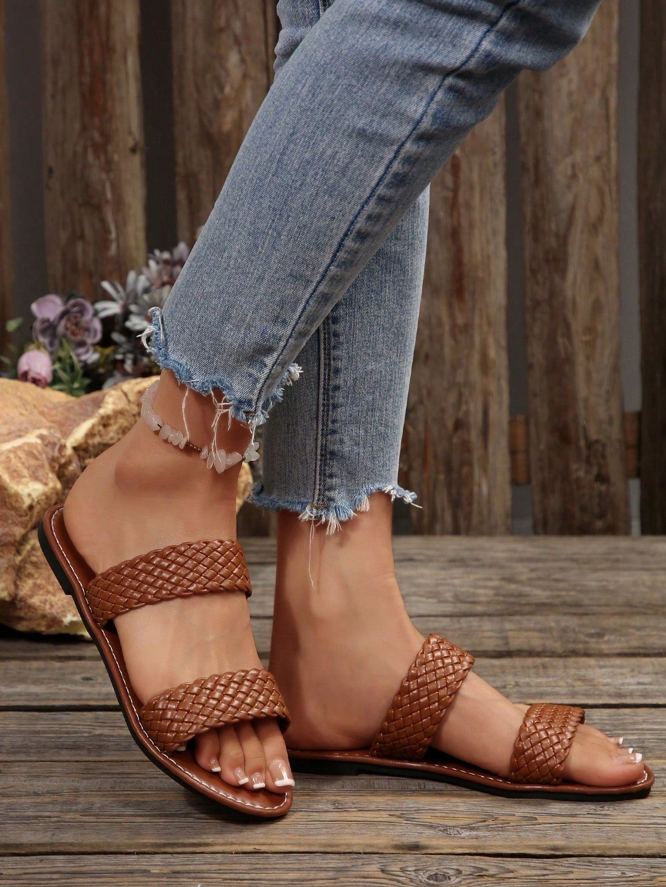 Women's Flat Fashion Casual Gold Beach Indoor Outdoor Party Leather Sandals