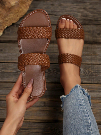 Women's Flat Fashion Casual Gold Beach Indoor Outdoor Party Leather Sandals