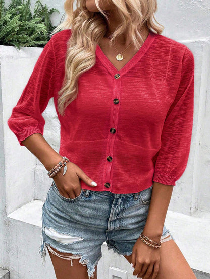 EMERY ROSE Breathable Sheer Short Sleeve Cardigan In Solid Color For Casual Or Beach Vacation