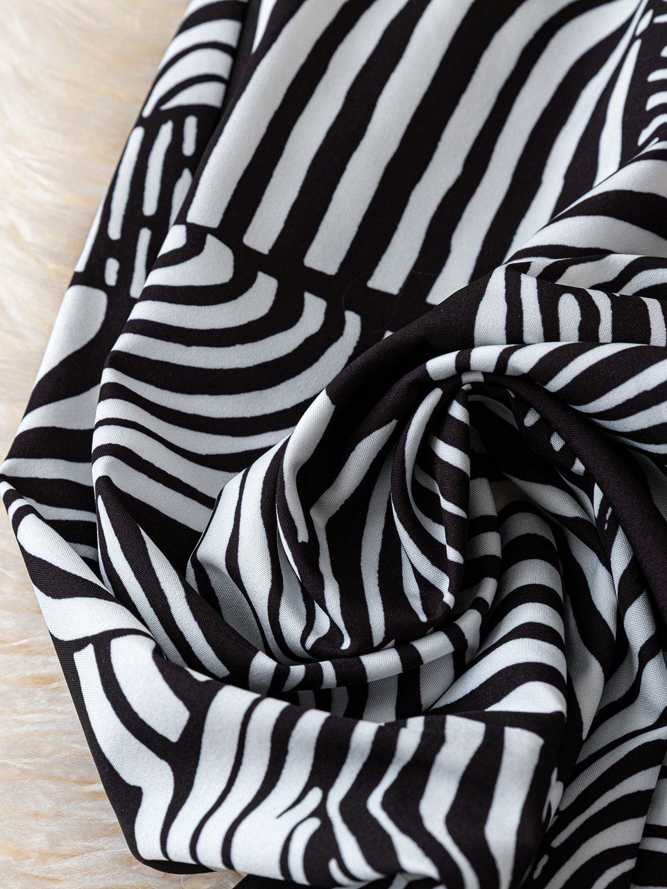 Breezaya Allover Print Belted Wide Leg Casual Vacation Pants Fall Cloth For Women