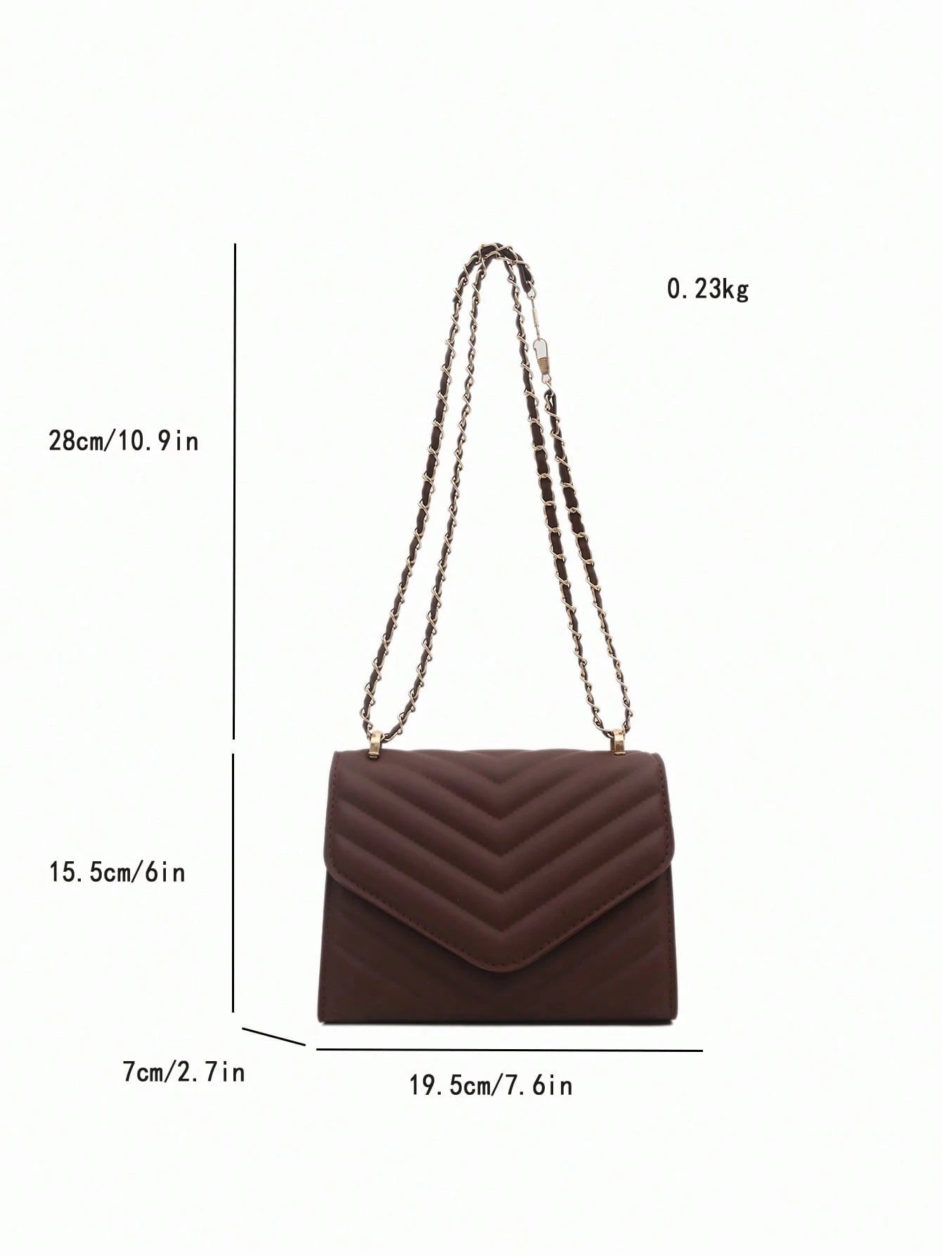 Mini Chevron Chain Flap Square Bag